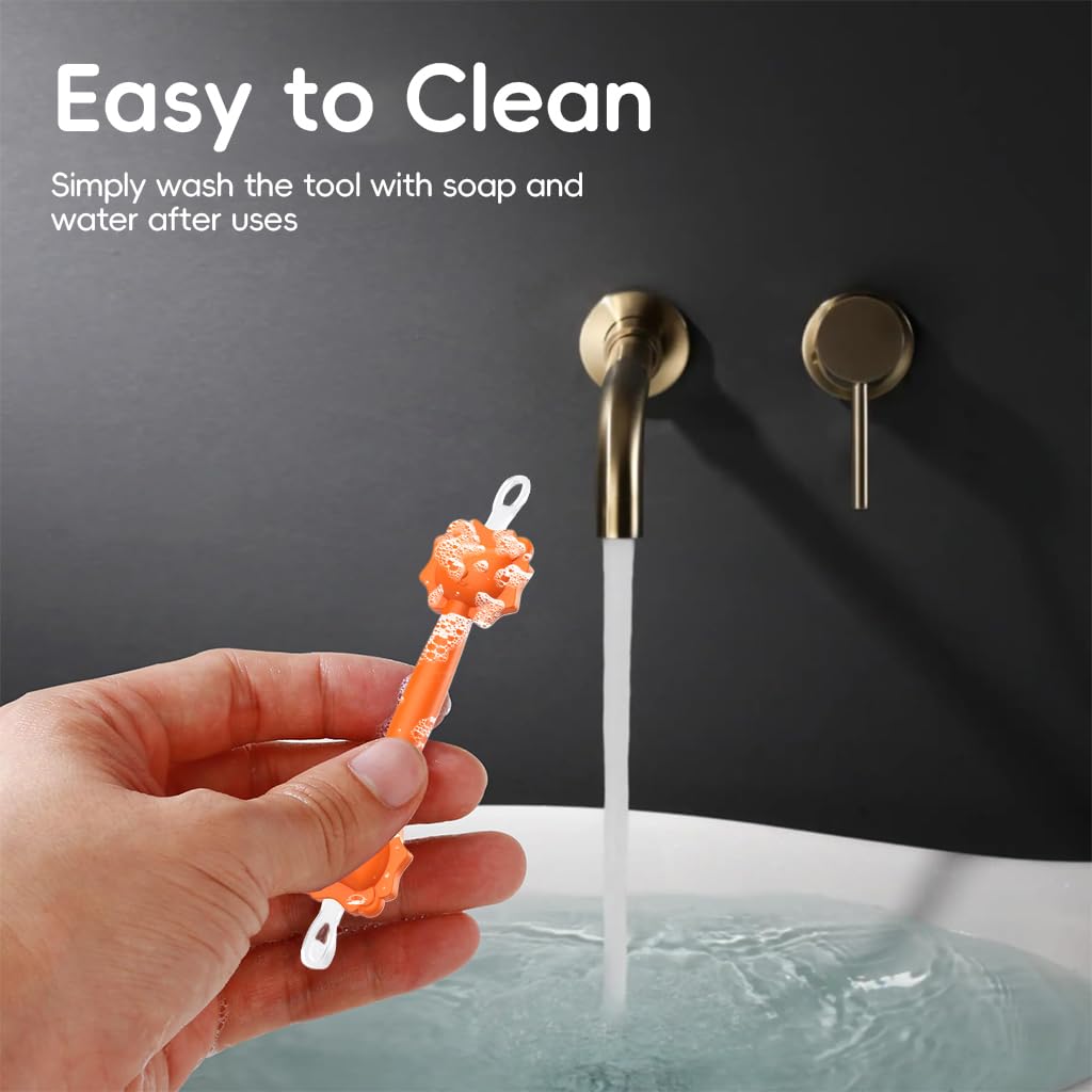 SNOWIE SOFT Baby Nasal Booger Cleaning Tool with Dual Head & Soft Silicone | 4Pcs Reusable Set for Newborns and Kids