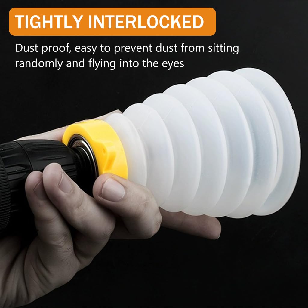 Serplex Hole Saw Dust Bowl for 16cm Drill featuring Flexible Silicone Dust Collector | Universal Attachment