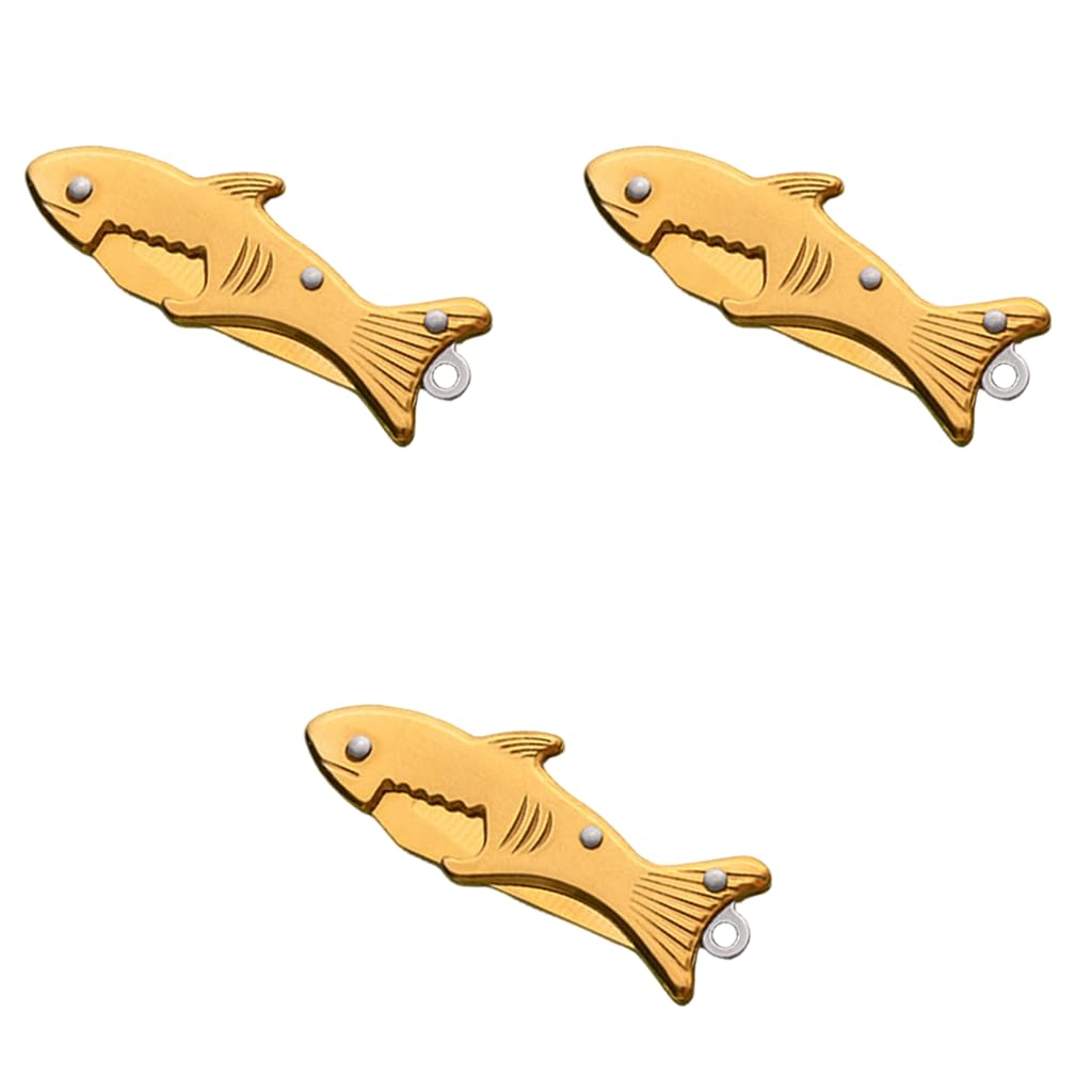 ZIBUYU Fish Shaped Bottle Opener for Keychain featuring Compact 2.5 in Design | 3PCS Set
