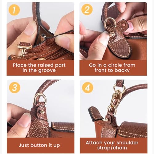 PALAY® Shoulder Strap for Bag Fashion Shoulder Strap for Crossbody Bag Brown Satchel Shoulder Strap 47'' Adjustable eQuick Release Shoulder Strap Bag Modification DIY Shoulder Strap Kit