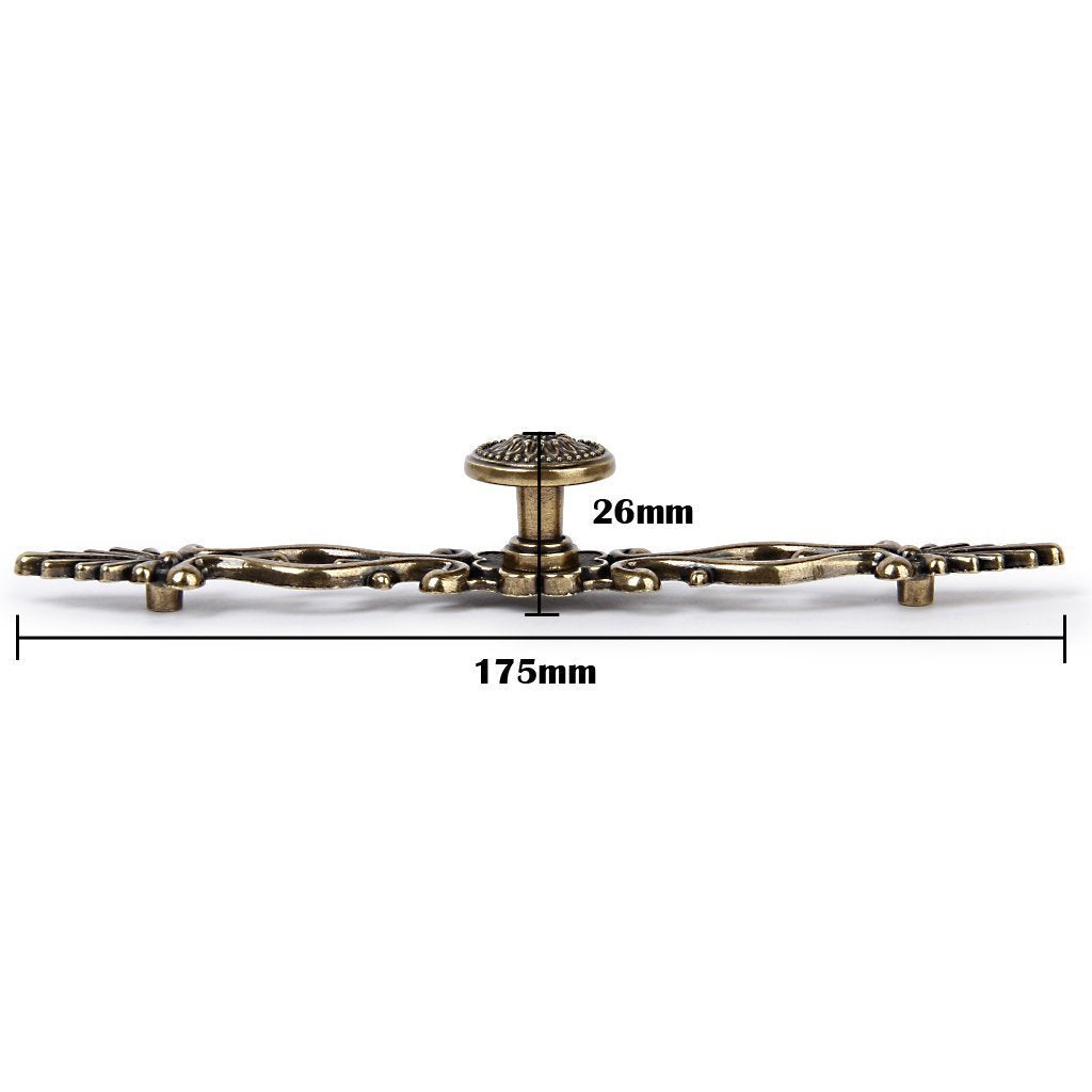 HASTHIP® 2 Pack 191mm Traditional Antique Brass Cabinet Drawer Door Pulls Wardrobe Handles