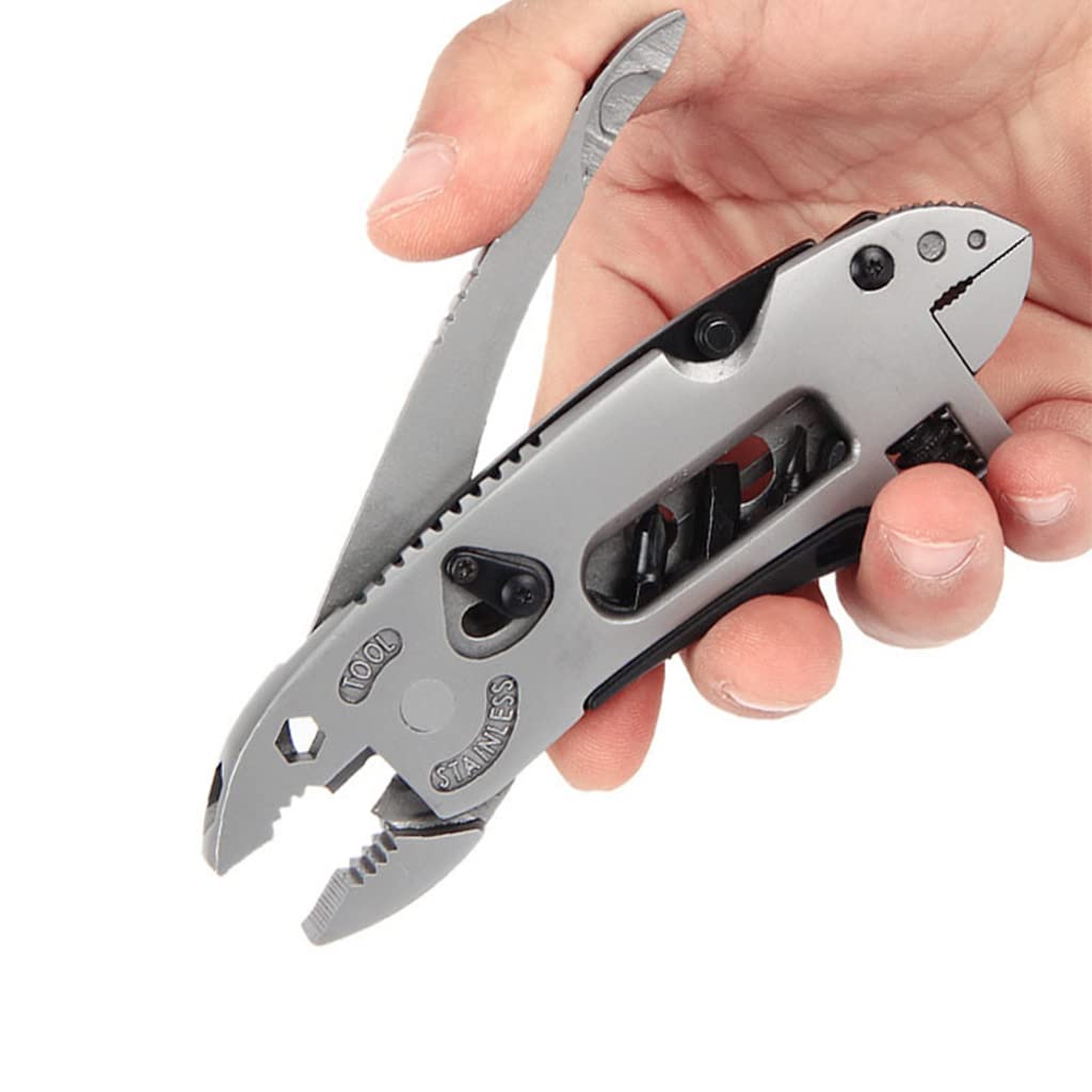 Proberos Pocket Multitool for Outdoor and Household Use with Safety Lock | 12.2×4.2cm Stainless Steel