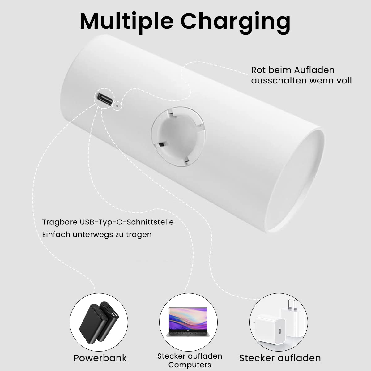 ELEPHANTBOAT Table Lamp for Study with 2000mAh Battery and 360° Rotation | Touch Control LED Light for Reading and Decoration