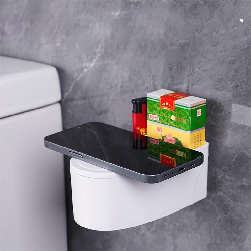 HASTHIP Ash Tray for Cigarette featuring Toilet-Inspired Lid and Removable Steel Liner | Wall or Desk Use