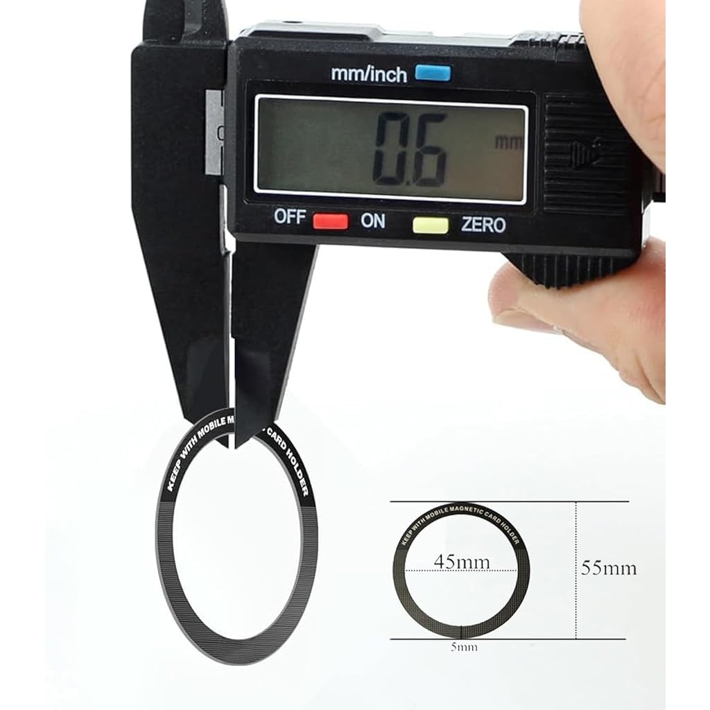 ZORBES Magnetic Alignment Rings for Phone Grip and Holder with Strong Adhesive | 6 Pack 55mm