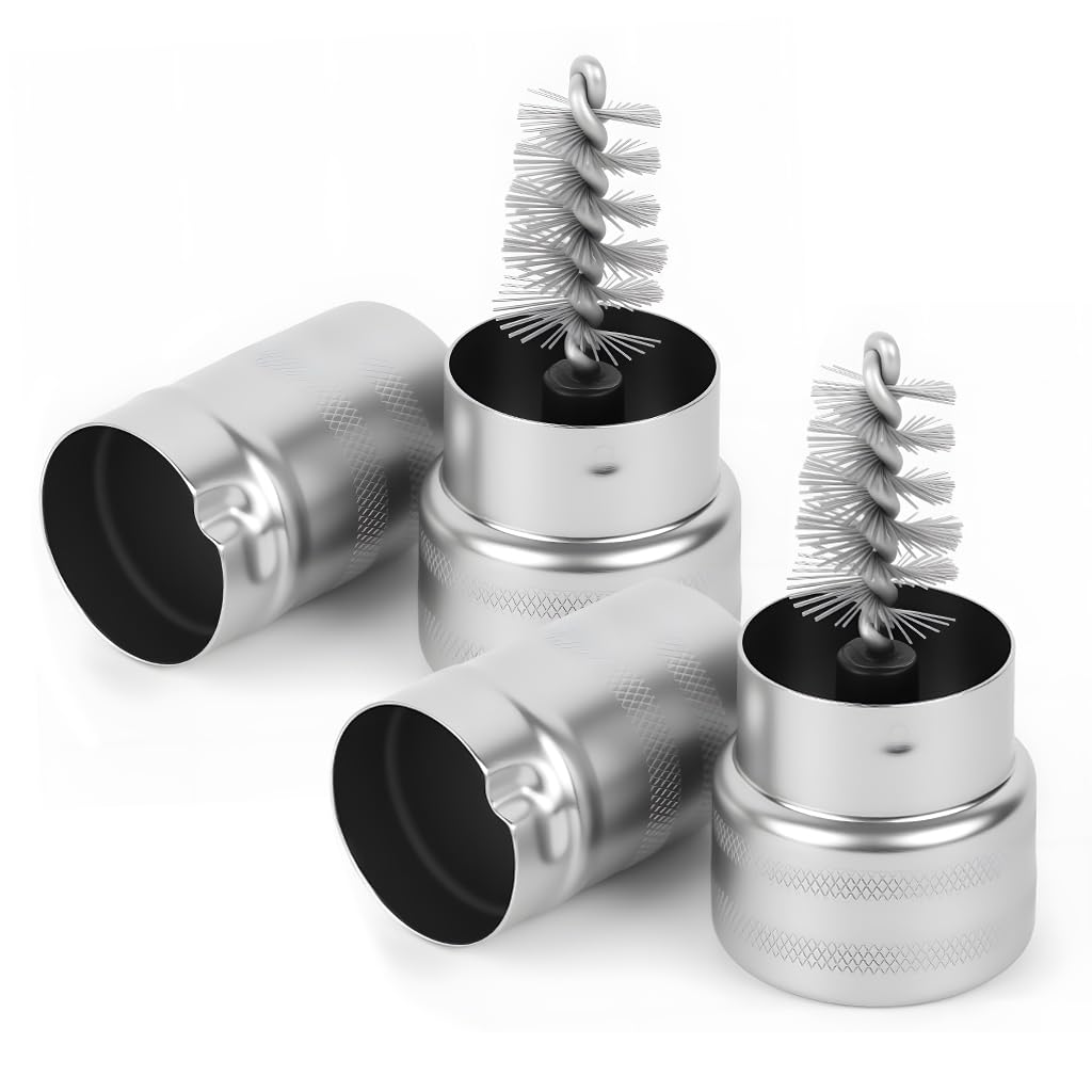 STHIRA Battery Terminal and Post Cleaner for Vehicle Use with Stainless Steel Bristles | 2Pcs Set Featuring Ergonomic Metallic Handles