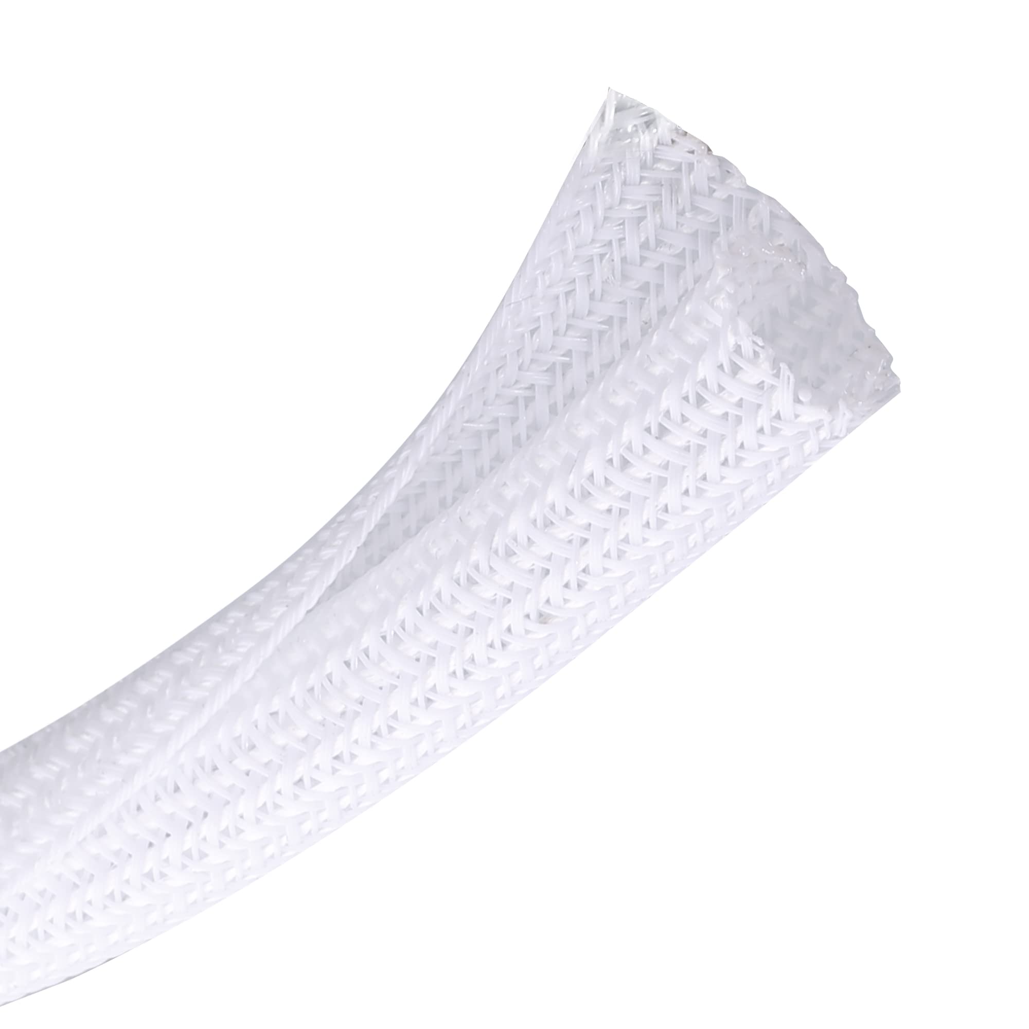 Supvox® 6.6ft Cord Protector Wire Loom Tubing Cable Sleeve Split Sleeving For USB Cable Power Cord Audio Video Cable  Protect Cat Mice From Chewing Cords - White