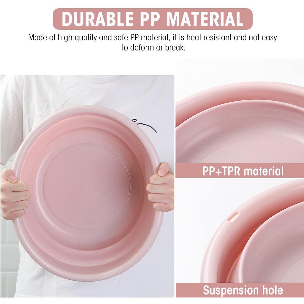 MAYCREATE Collapsible Wash Basin for Home and Camping with Hanging Design | 30.5cm Bowl