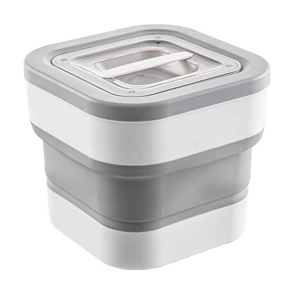 HASTHIP Collapsible Food Container for Dry and Pet Food with 11–27lbs Capacity | Transparent Lid and Airtight PP TPE Design