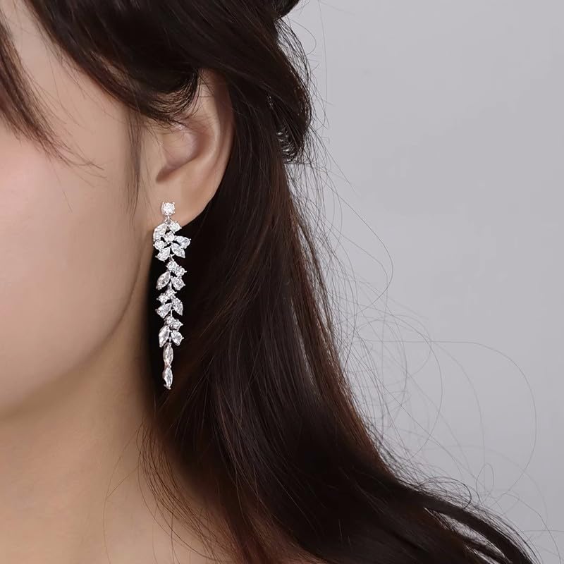 Zibuyu Tassel Drop Earrings for Women featuring Sparkling Rhinestones and Hypoallergenic Alloy | Elegant Dangle Jewelry for Parties and Weddings