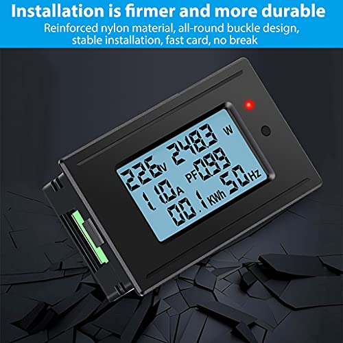 STHIRA® AC Energy Meter 6 in 1, LCD Digital Display Ammeter Voltmeter Multimeter with Split Core Current Transformer AC 80-260V 100A Multi-Function Power Monitor