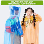 PATPAT® 5Pcs Kids Rain Coat Travel Disposable Rain Coat Color Transparent PVC Hooded Rain Coat Emergency Rain Ponchos for Kids Students Outdoor Rain Coat for Camping, Hiking, Traveling