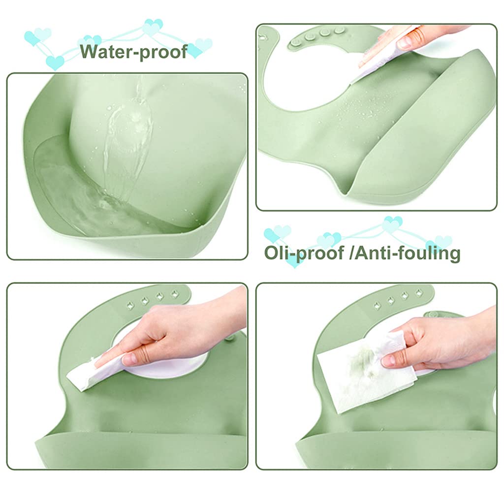 SNOWIE SOFT Silicone Tableware Kit for Baby with Suction Bowl & Adjustable Bib | 6pcs BPA-Free Set