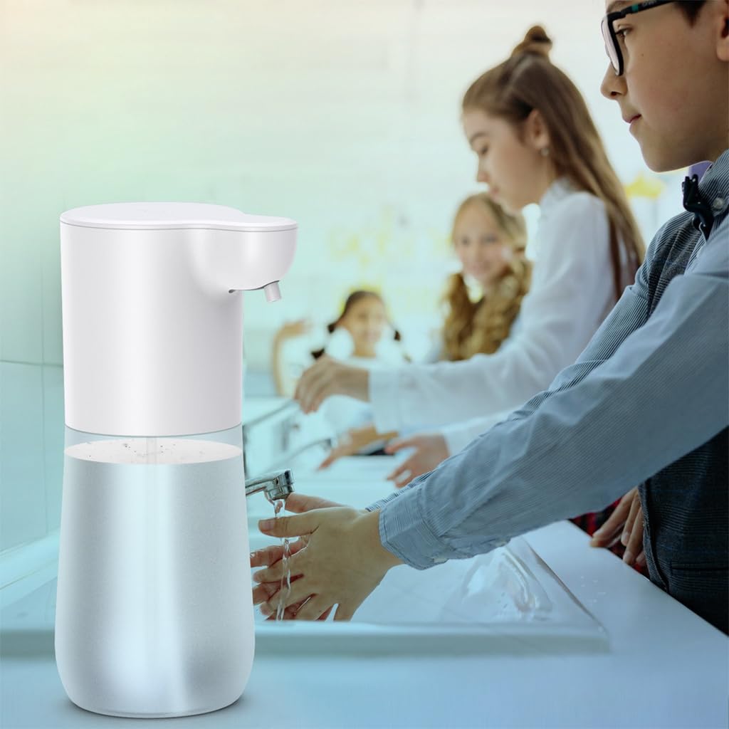 HANNEA® Automatic Soap Dispenser Soap Foamer Dispenser No-Touch Automatic Soap Dispenser Fine Foam Dispenser 600ml Hand Wash Soap Foamer Handwash Dispenser for Kitchen Bathroom Office Public Area