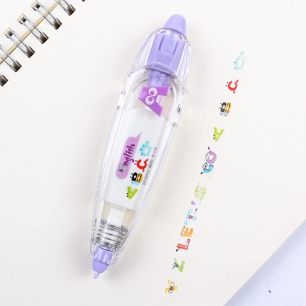 HASTHIP Correction Tape for Scrapbooking and Journals with Smooth Roller Mechanism 4Pcs 0.6cm×4m | Cute Cartoon Decorative Edging for DIY Crafts