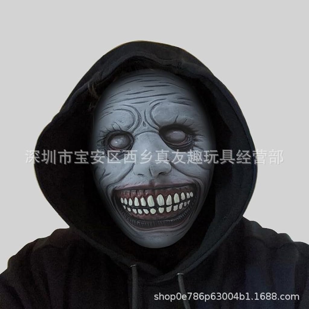 FANCYKU® Halloween Mask Natural Latex Scary Skull Mask Horror Full Head Masque Halloween Party Costume Cosplay Props-Grey