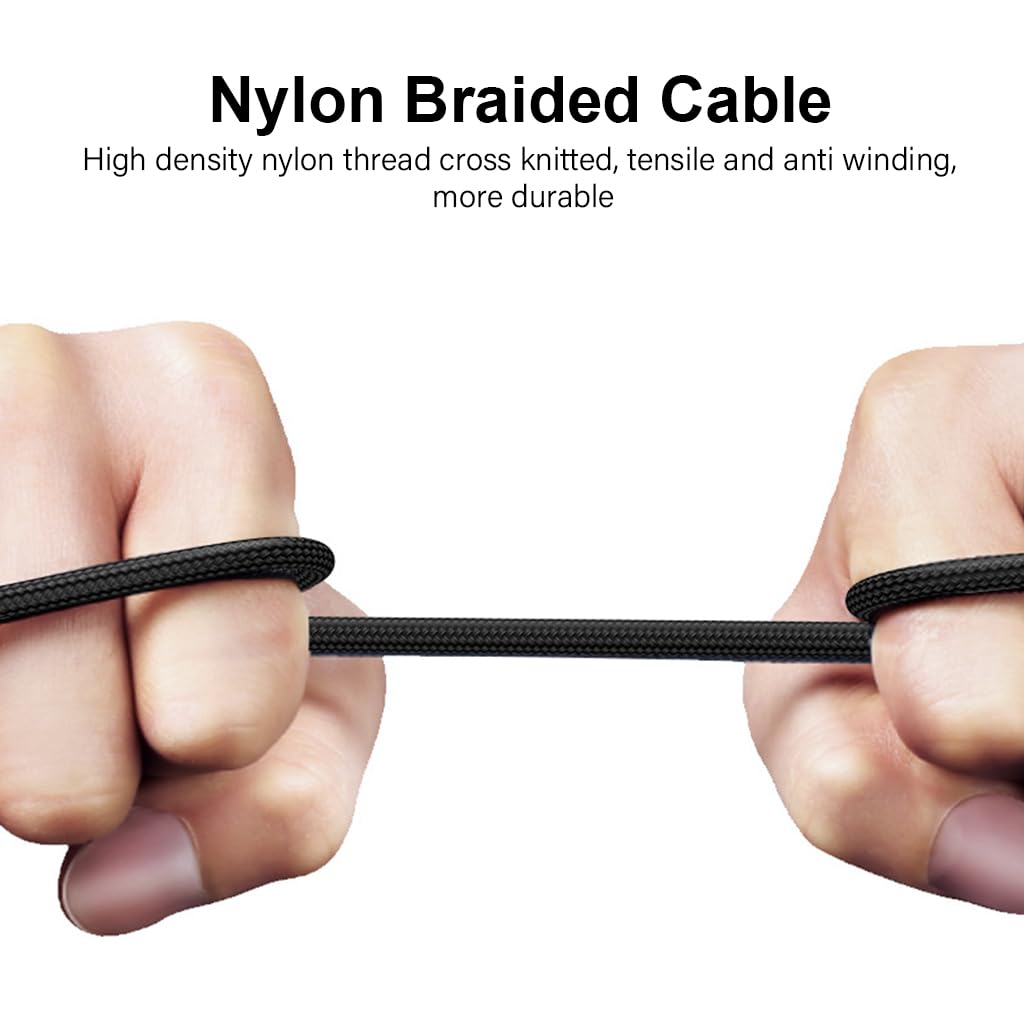 Verilux Type C to Lightning Cable 3.9ft PD 20W with LCD Display and Nylon Braid | Fast Charging