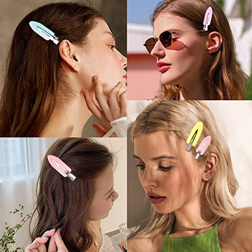 PALAY® 8pcs No Bend Hair Clips Crystal No Crease Bangs Alligator Hair Barrettes No Dent Duck Bill Hair Clips for Women Girls Makeup Salon Hairstyle Hairdressing