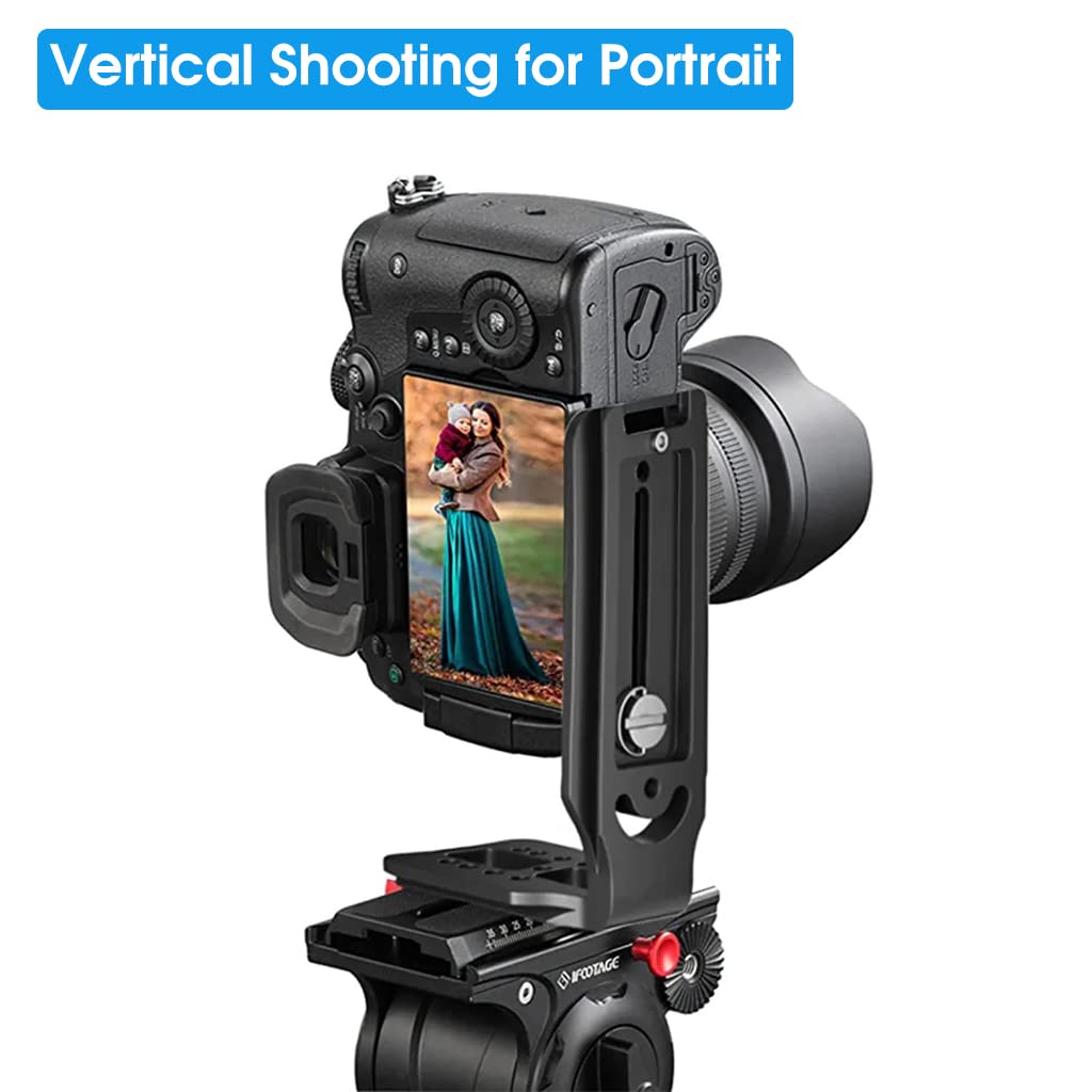 ZORBES DSLR L Bracket for Camera with 1/4 Inch Screw Holes featuring CNC Aluminum Build | Quick Vertical and Horizontal Shooting Mount for Tripod and Gimbal