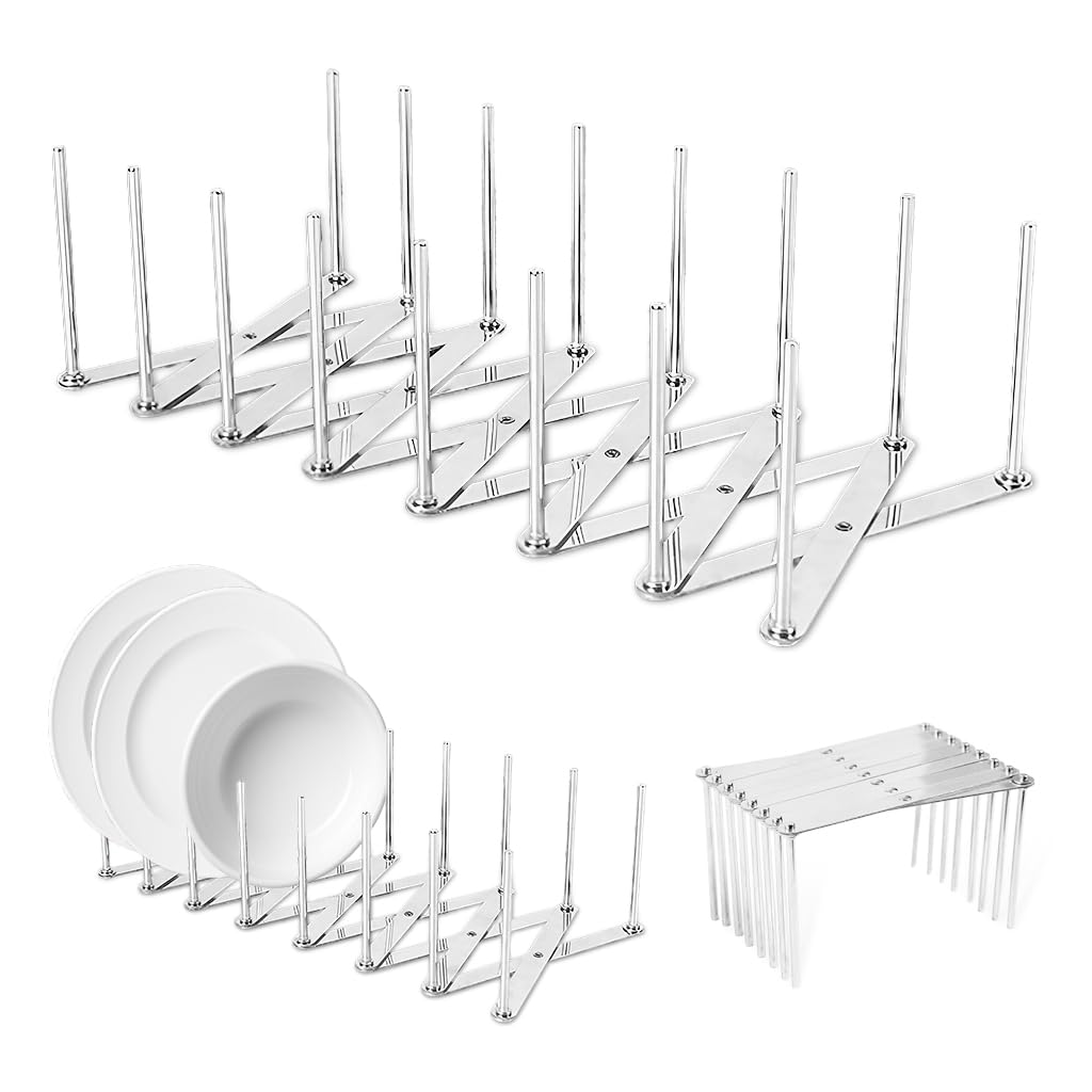 ZIBUYU Dish Rack for Kitchen with Retractable Space Saving Design and Stainless Steel Stability