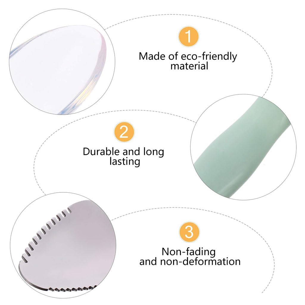 Kisangel Baby Scraper Spoon for Fruit Puree with Double Head Serrated Design and Storage Box