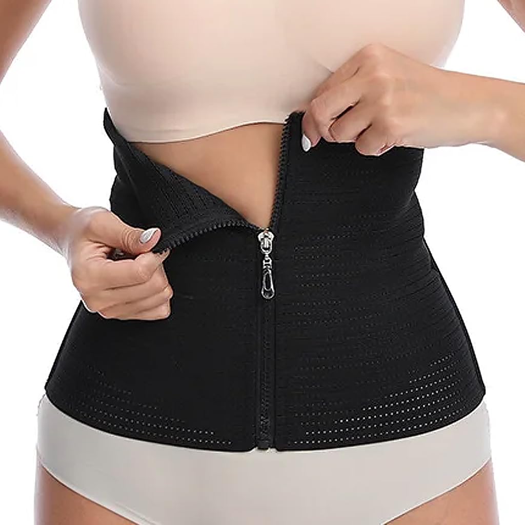 PALAY® Waist Trainer for Women Workout Waist Cincher Tummy Control Corset Shapewear Sports Girdle Slim Body Shaper with Zipper, XL