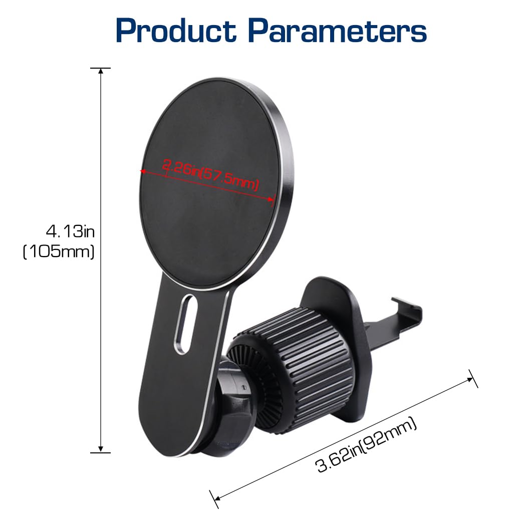 STHIRA Magnetic Mobile Holder for Car with 8 Strong Magnets and 360° Rotatable Design | Aluminum Alloy Build