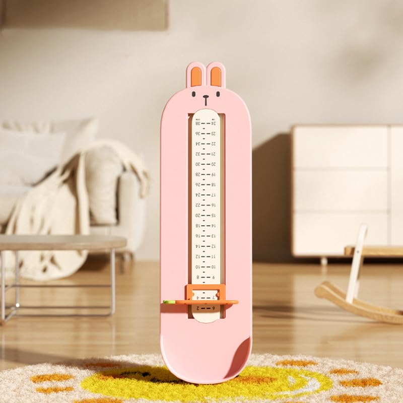 HASTHIP® Foot Measuring Device, Professional Shoe Size Foot Measurement Tool, Portable Shoe Size Measuring Device for Kids Adults, EU/US Standard - Pink