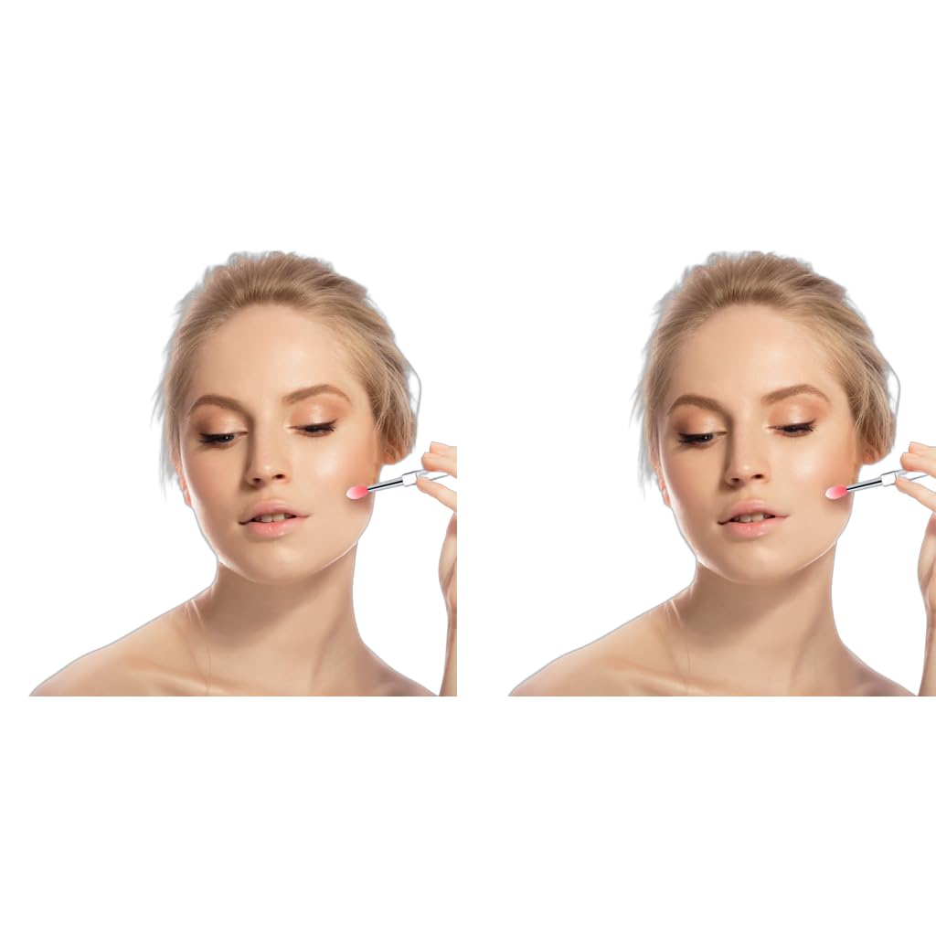 MAYCREATE Lip Brush Set for Lipstick and Gloss Application with Reusable Silicone Tip Cover | 6PCS Makeup Tool