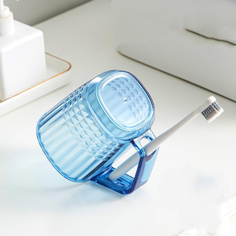 HASTHIP® 2-in-1 Mouthwash Cup with Toothbrush Holder - Inverted Drying Design,