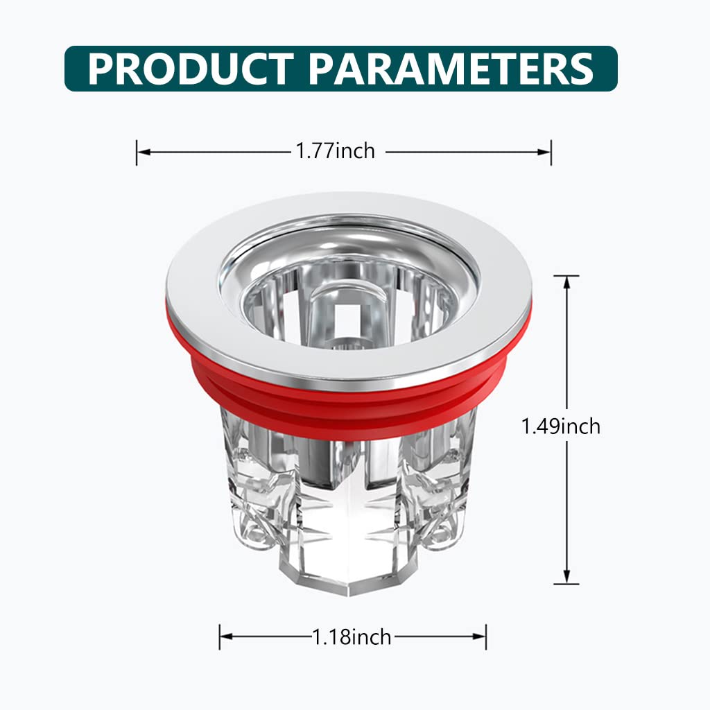 HASTHIP® Floor Drain Anti-Backflow with Magnetic Valve Lid for Shower Bathroom Kitchen, Floor Drain Anti-backflow one-Way Drain Valve Under The Water Pipe core Magnetic Drain Plug Drain