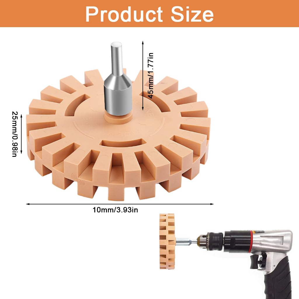 STHIRA 4 in Pneumatic Glue Removal Wheel for Automotive Use featuring Gear Shaped Design