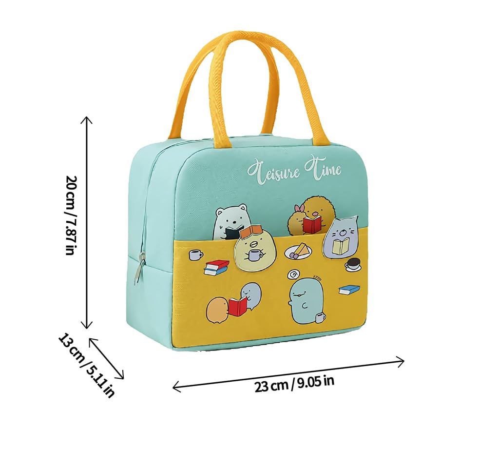 Zibuyu Insulated Reusable Lunch Bag for Work and School with 9.05x5.11x7.87 in Capacity | Waterproof Oxford Cloth and Thermal Aluminum Lining