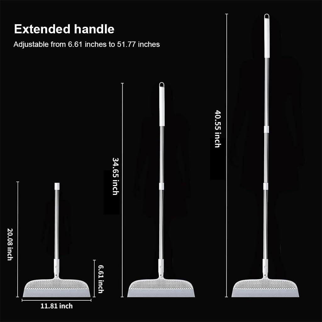 HASTHIP Squeegee Wiper Broom for Wet and Dry Floors featuring 41 in Steel Handle and Flexible Head