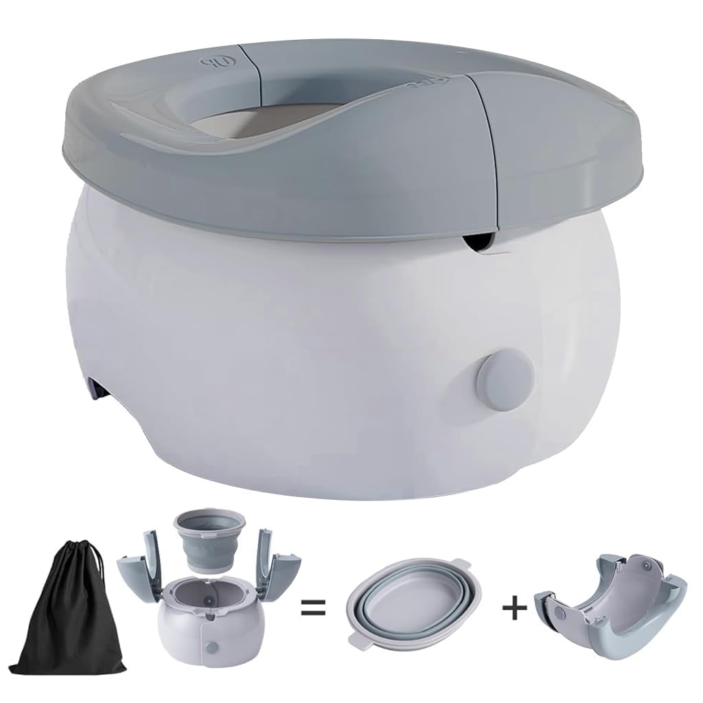SNOWIE SOFT Potty Seat for Kids featuring Removable Liner Bucket and Foldable Design | Portable Toilet for Toddlers 2 to 5 Years