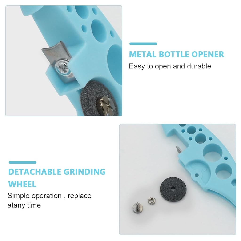 HASTHIP® Ampule Cutter Combo (Blue & Pink) with 10 Replaceable Grinding Wheels, Glass Bottle Cutter & Ampule Breaker for Doctors, Home, Medical Use, DIY Crafts, Journaling, Scrapbooking