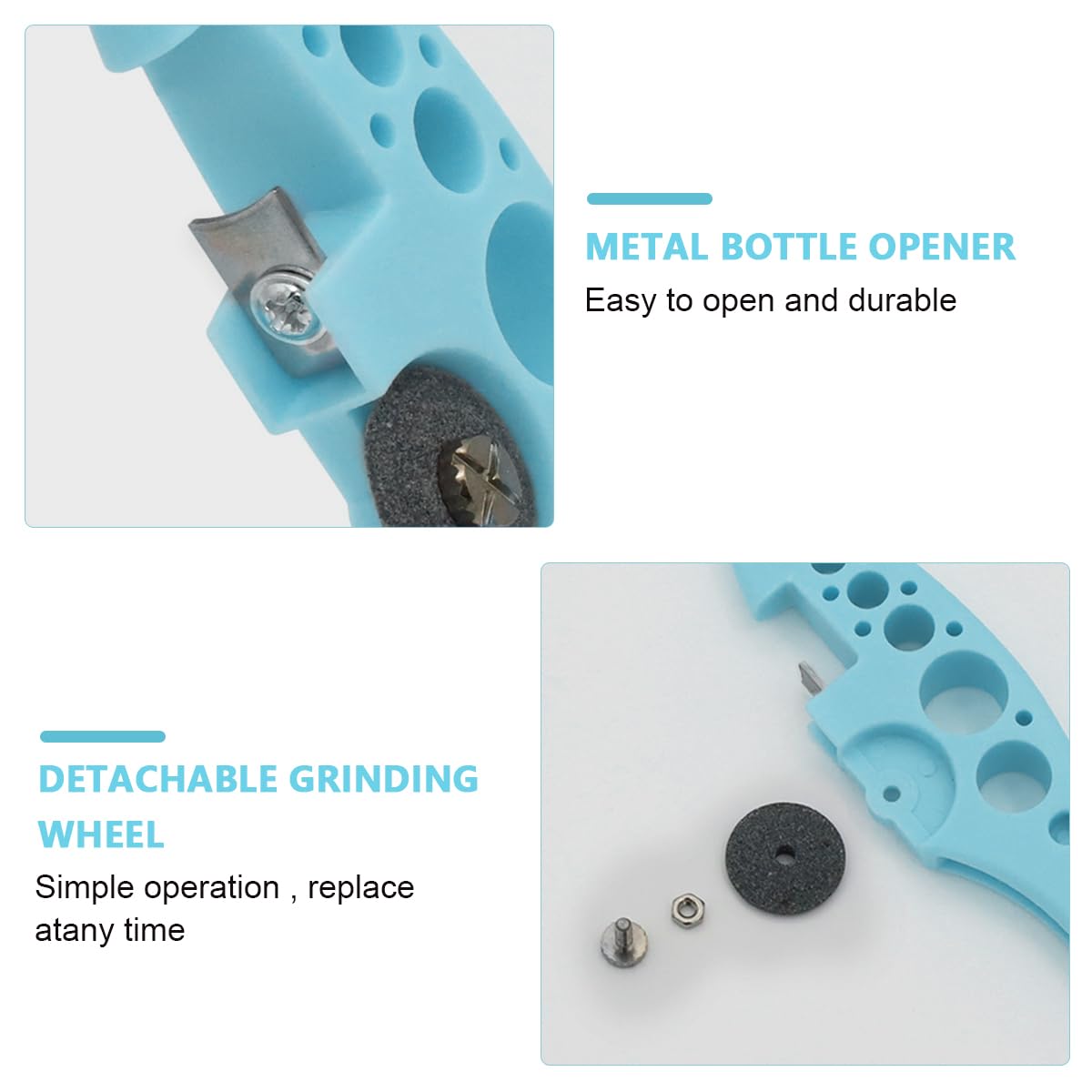 HASTHIP Ampule Cutter for Medical and Home Use with 5 Replaceable Grinding Wheels | Blue 3 PCS