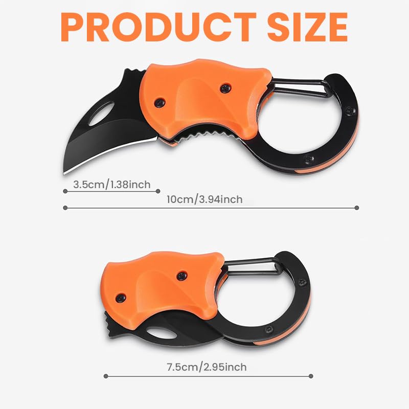 PROBEROS Mini Keychain for Everyday Carry featuring Compact 2.95 in Folding Cutter | 2PCS