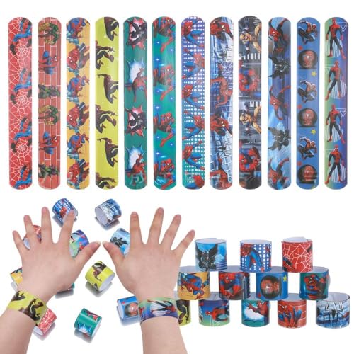 PATPAT® Slap Bracelets, 12PCS Kids Slap Wristbands with mermaid Pattern Snap Bracelets for Party Favor Gifts