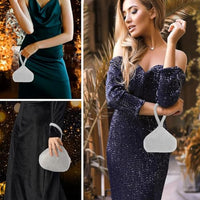 PALAY® Rhinestone Evening Bag Chic Women Clutch Bag Handbag for Women Sparkling Rhinestone Purse Bag Stylish Evening Bag Handbag for Banquet, Prom