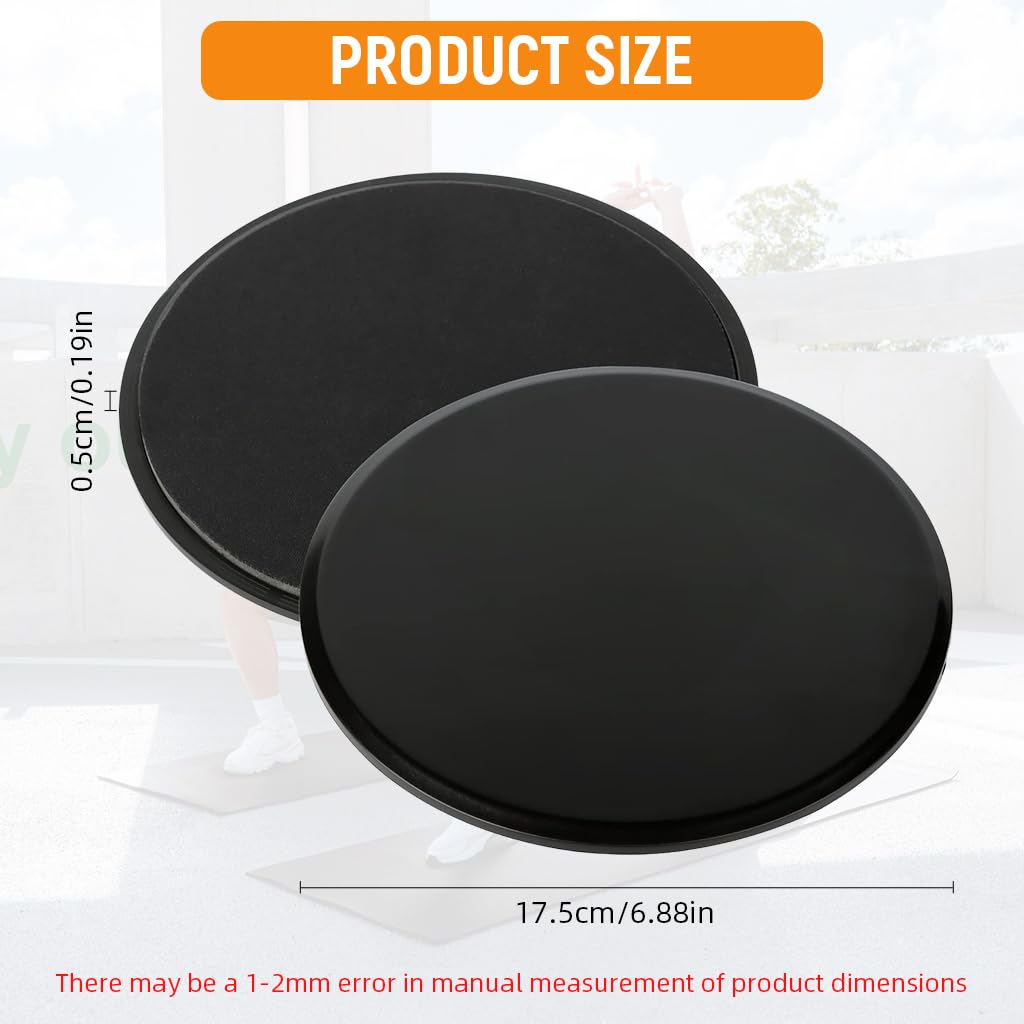 Proberos Yoga Sliding Pads for Core Strength and Balance 6.8 in | Dual-Sided EVA & PP Design