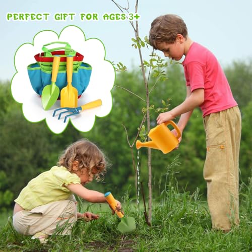HASTHIP® 18PCS Kids Gardening Tools Toddler Set Home Garden Outdoor Plastic Toy Equipment Ideal Gift for Boys Girls
