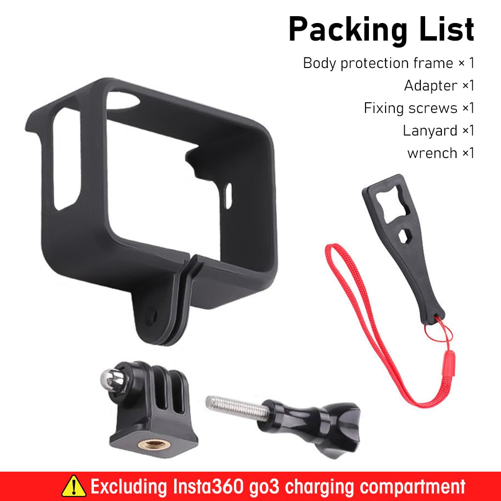 ZORBES Frame Case for Insta360 GO 3 Charging Case with Integrated Mount Adapter | Easy Installation and Protective Cover