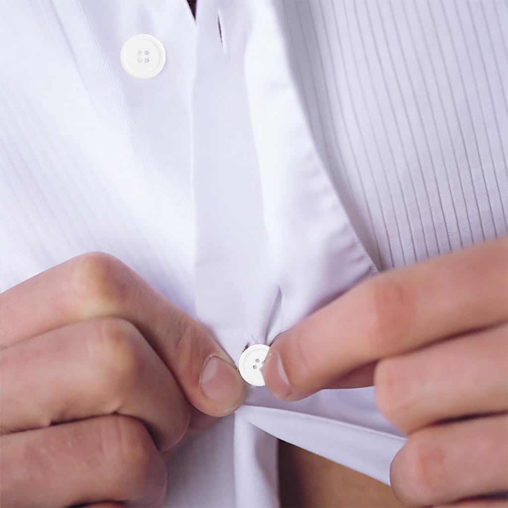 HASTHIP Sewing Buttons for Clothing and DIY Crafts featuring 100 pcs 0.39–1 in Resin | Black and White Round Design