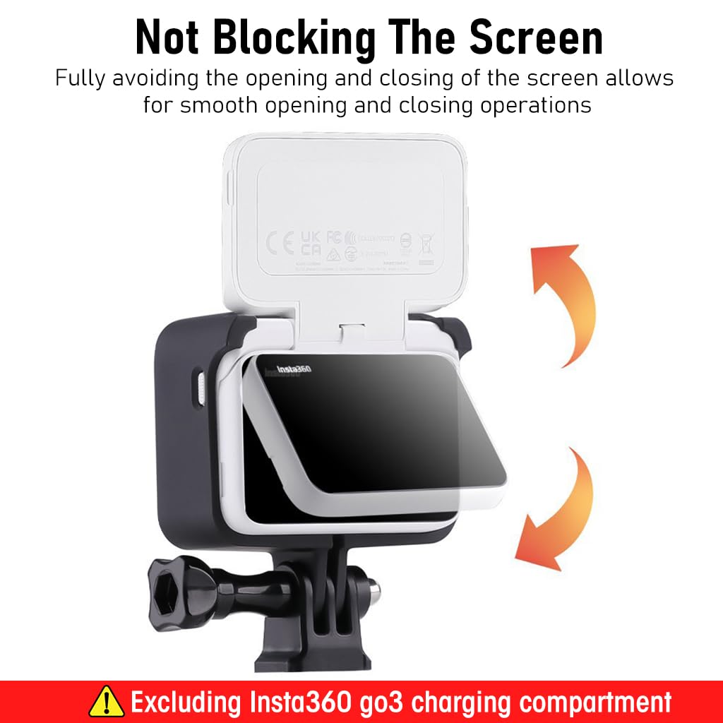 ZORBES Frame Case for Insta360 GO 3 Charging Case with Integrated Mount Adapter | Easy Installation and Protective Cover