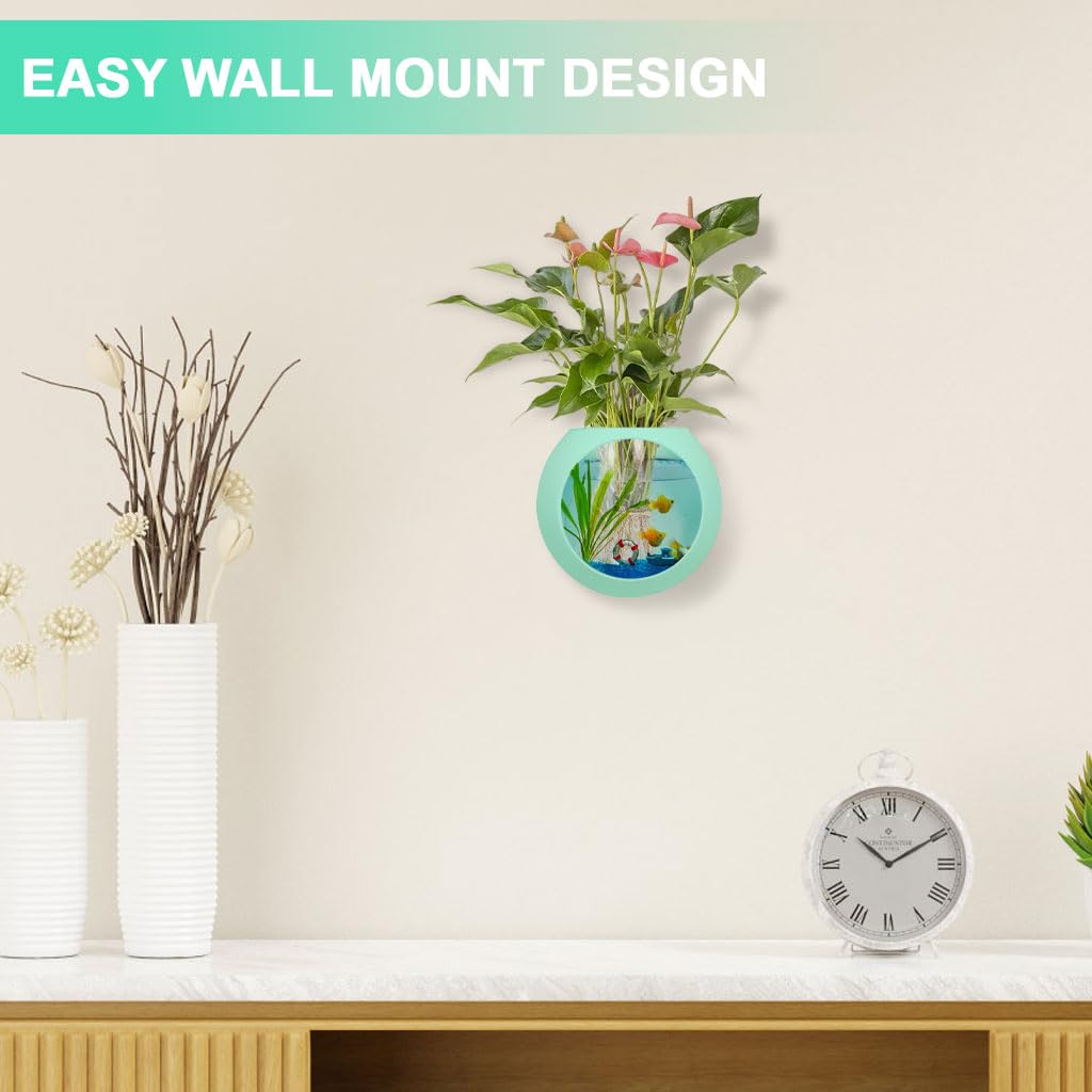 Zibuyu Hydroponic Planter for Home Decor featuring 4.72 in No Drill Wall Mount | Silicone Indoor Pot