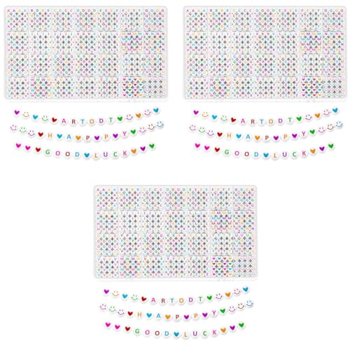 SANNIDHI® 4200PCS Alphabet Beads for Bracelets Colorful 28 Styles A to Z Letter Beads Jewellery Making Kit Smiley Face Heart Friendship DIY Crafts Set