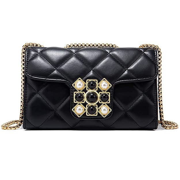 ZIBUYU PU Leather Crossbody Bag for Women with Chain and Dual Strap | 20×13×8 cm Tote