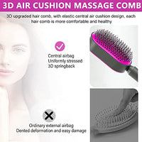 MAYCREATE® Self Cleaning Hair Brush for Women Men, 3D Airbag Cushion Hair Comb Massager Paddle Brush Hairdressing Detangling Anti Static Hairbrush