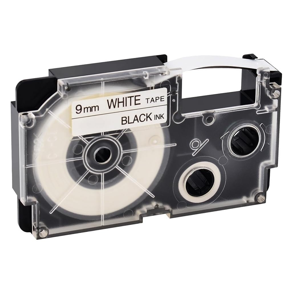 ZIBUYU Label Tape for Casio KL Series featuring 9mm Width and Waterproof Design | 8m Roll